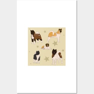 Akita American Pattern Creme Posters and Art